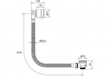 Overflow Bath Filler for Single Ended Bath